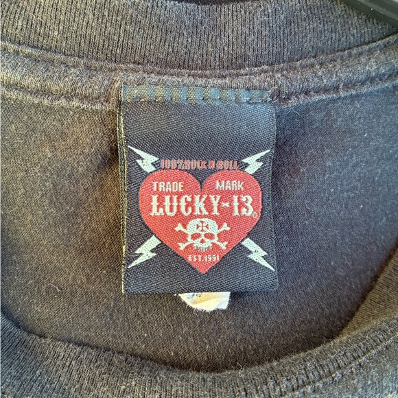 Lucky 13 Los Muertos Skull & Rose Juniors XXL Tee - Picture 4 of 7